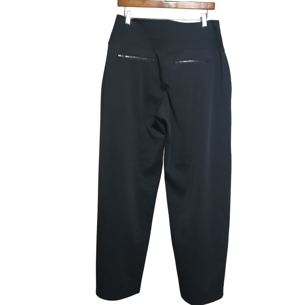 Athleta Brooklyn Wide Leg Pants Black High Waisted Travel Commute Large - Picture 5 of 10
